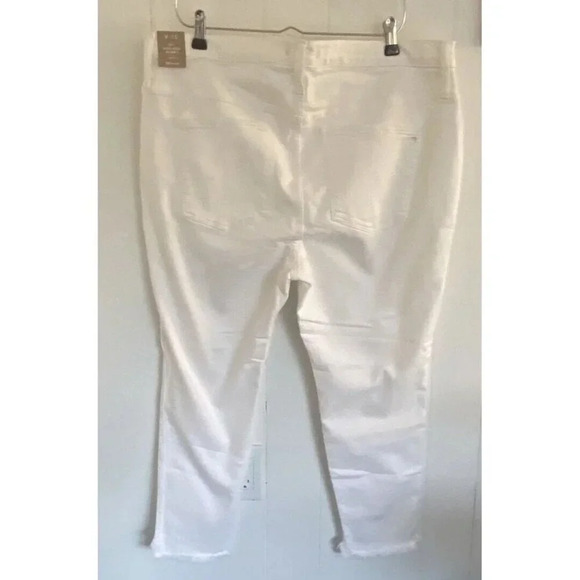 Madewell High Rise Skinny Crop Jeans White Button Front Womens 35 P New I105 - Picture 2 of 6